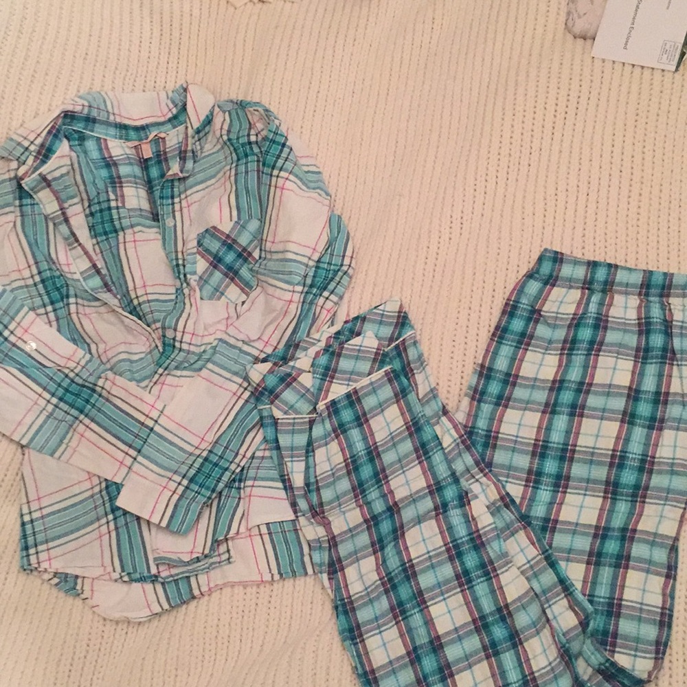Victoria’s Secret blue plaid pajama set
